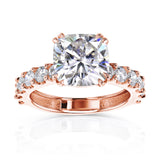 Kobelli Grown - 3.9ct Lorette Ring in Rose Gold