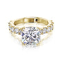 Kobelli Grown - 3.9ct Lorette Ring in Yellow Gold tilted view
