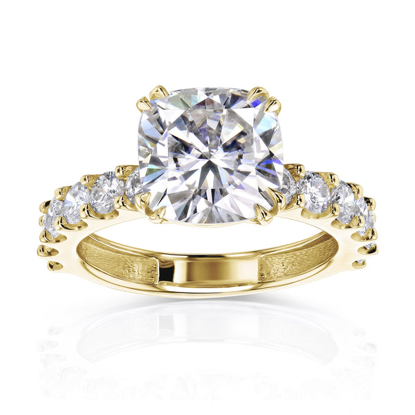 Kobelli Grown - 3.9ct Lorette Ring in Yellow Gold