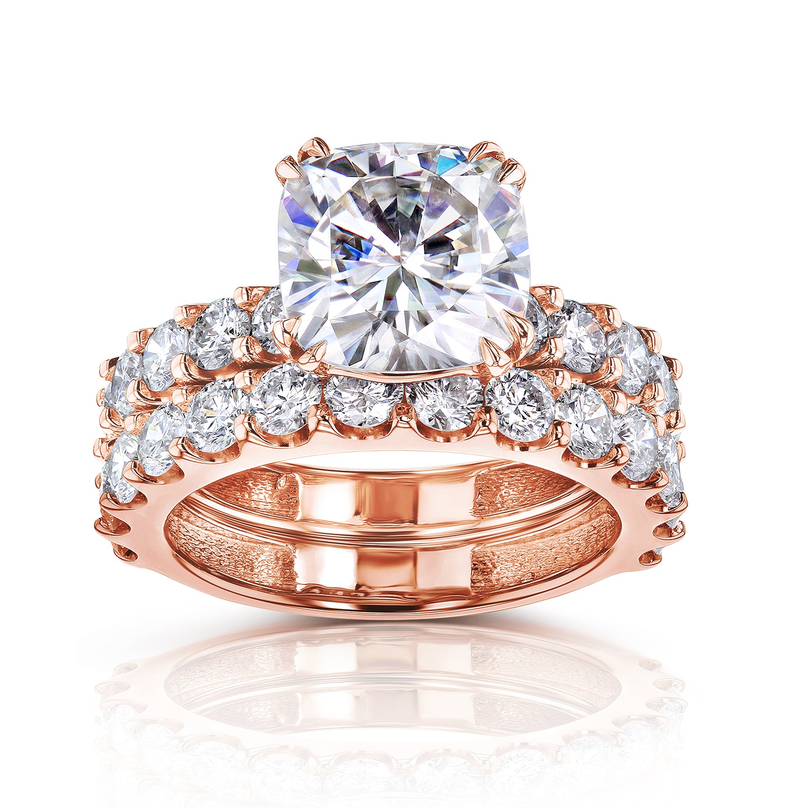 luxurious bridal set in rose gold