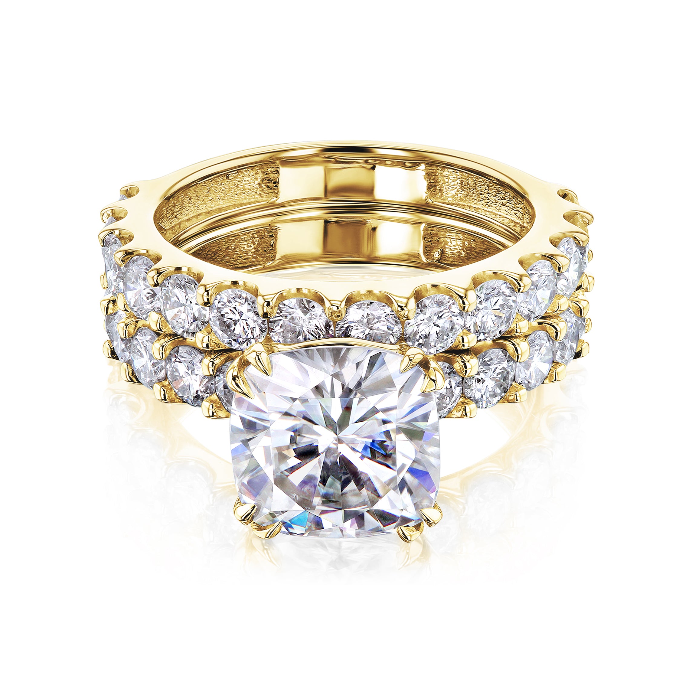 4.65 Carat Moissanite Lorraine Bridal Set
