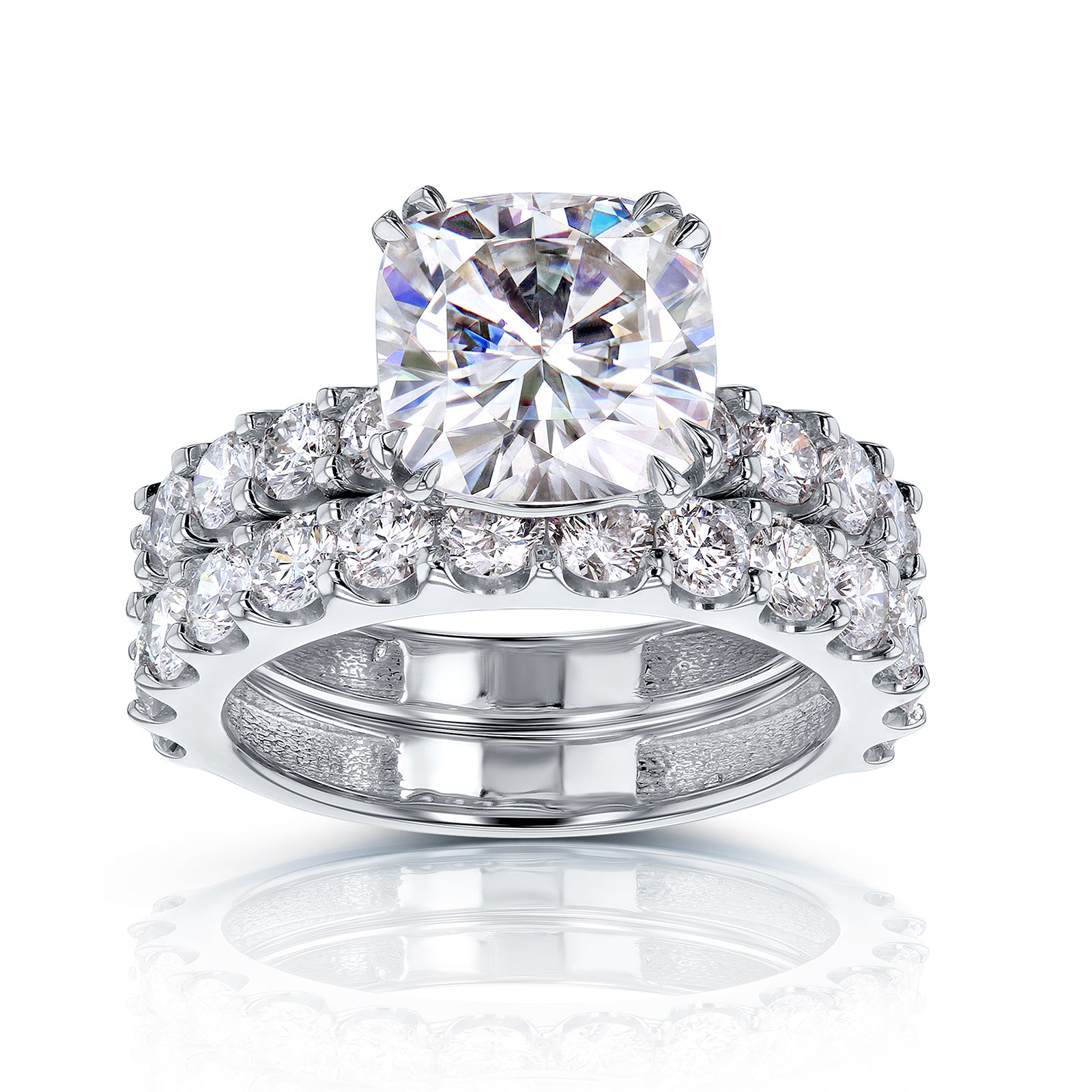 luxurious bridal set in white gold