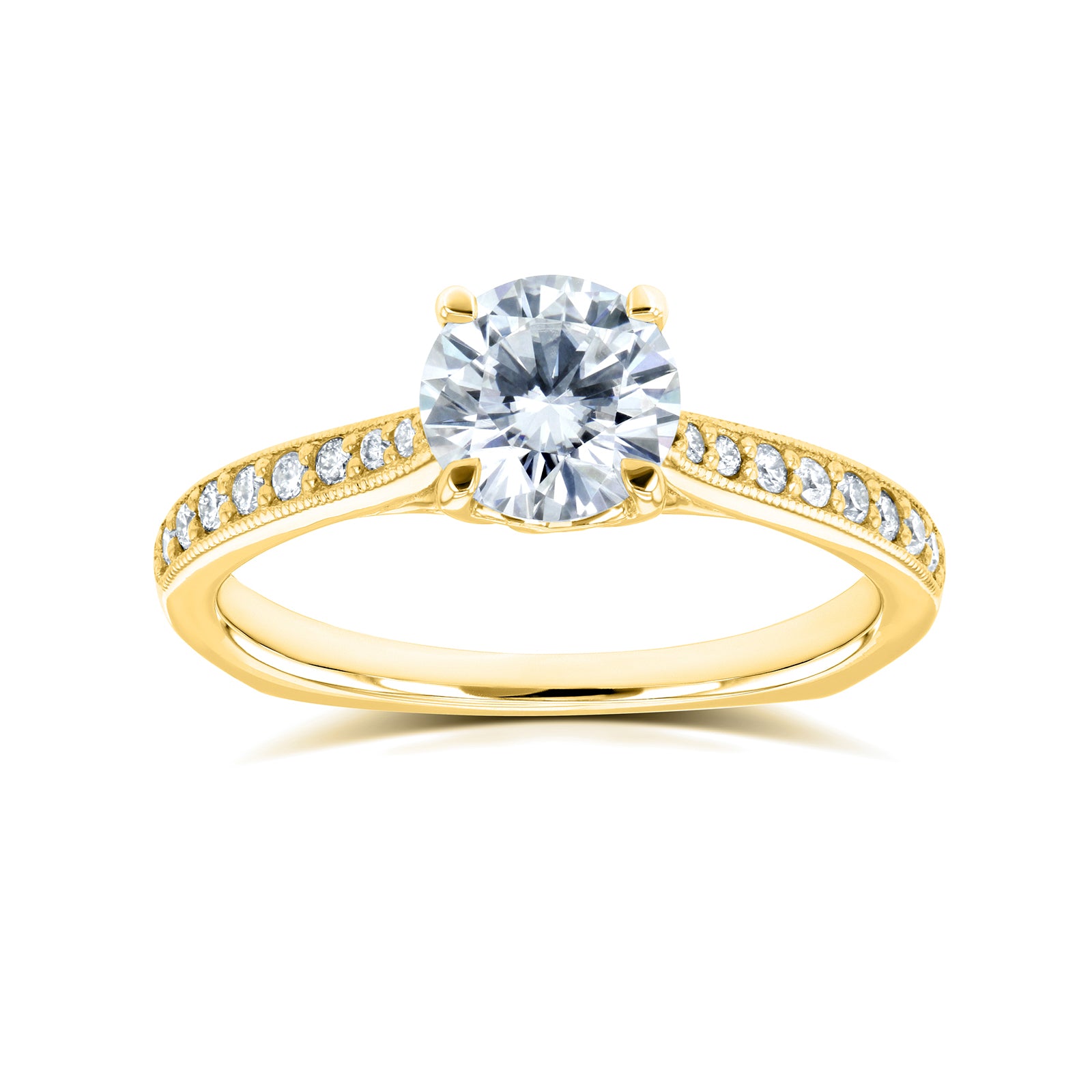 1.18 Carat Moissanite Euro Round Ring