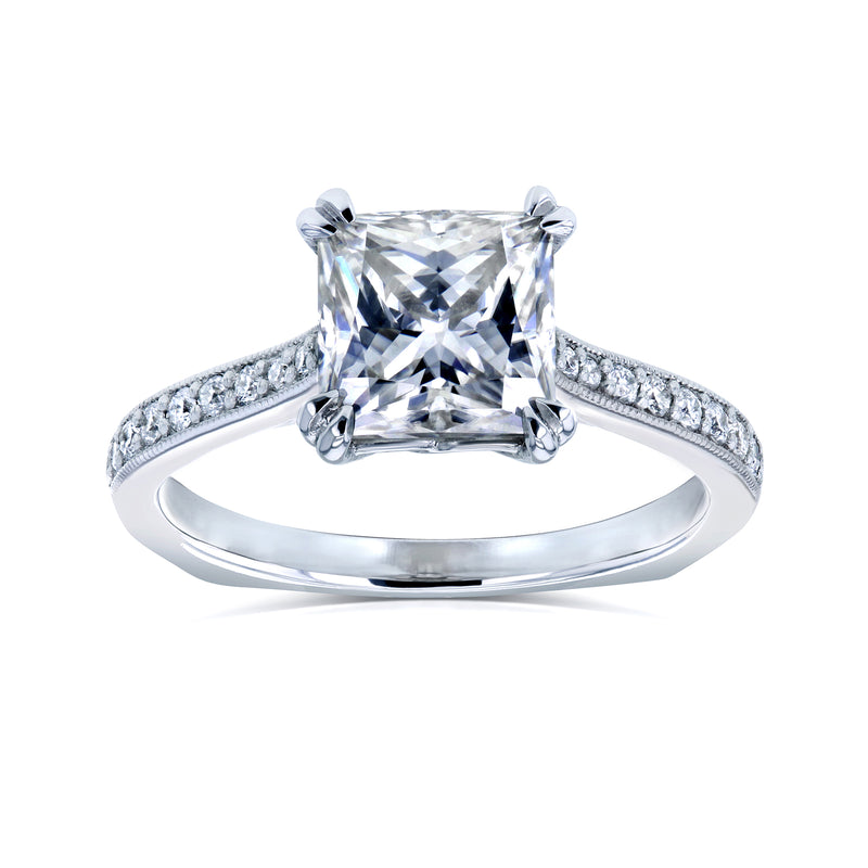 2 Carat Moissanite Euro Princess Ring