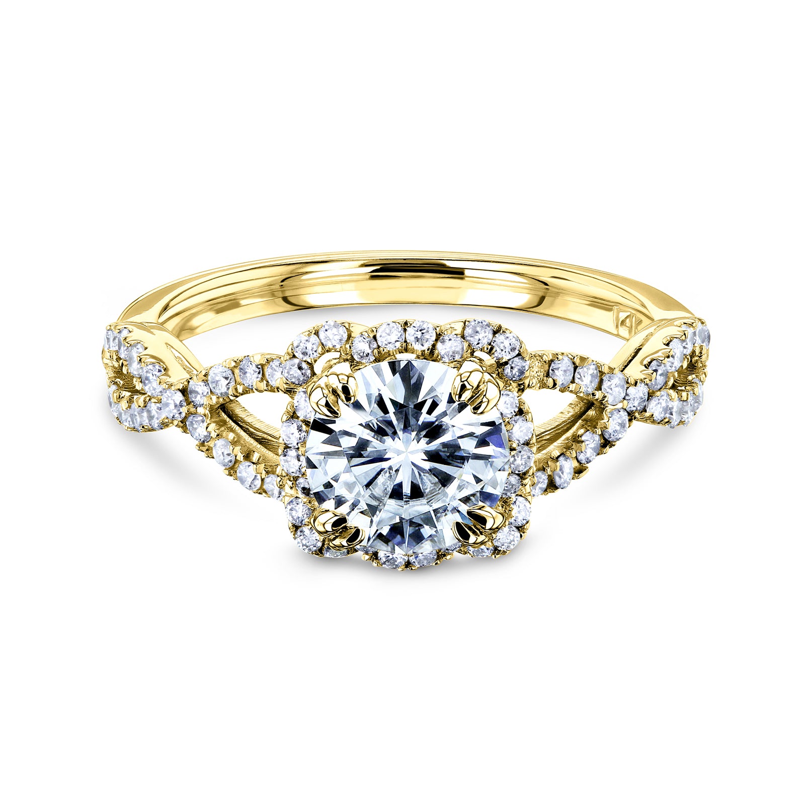1.3 Carat Moissanite Floral Braid Dana Ring (DEF/VS)