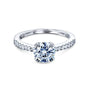 1.2 Carat Moissanite and Natural Diamond Madison Ring - white gold option