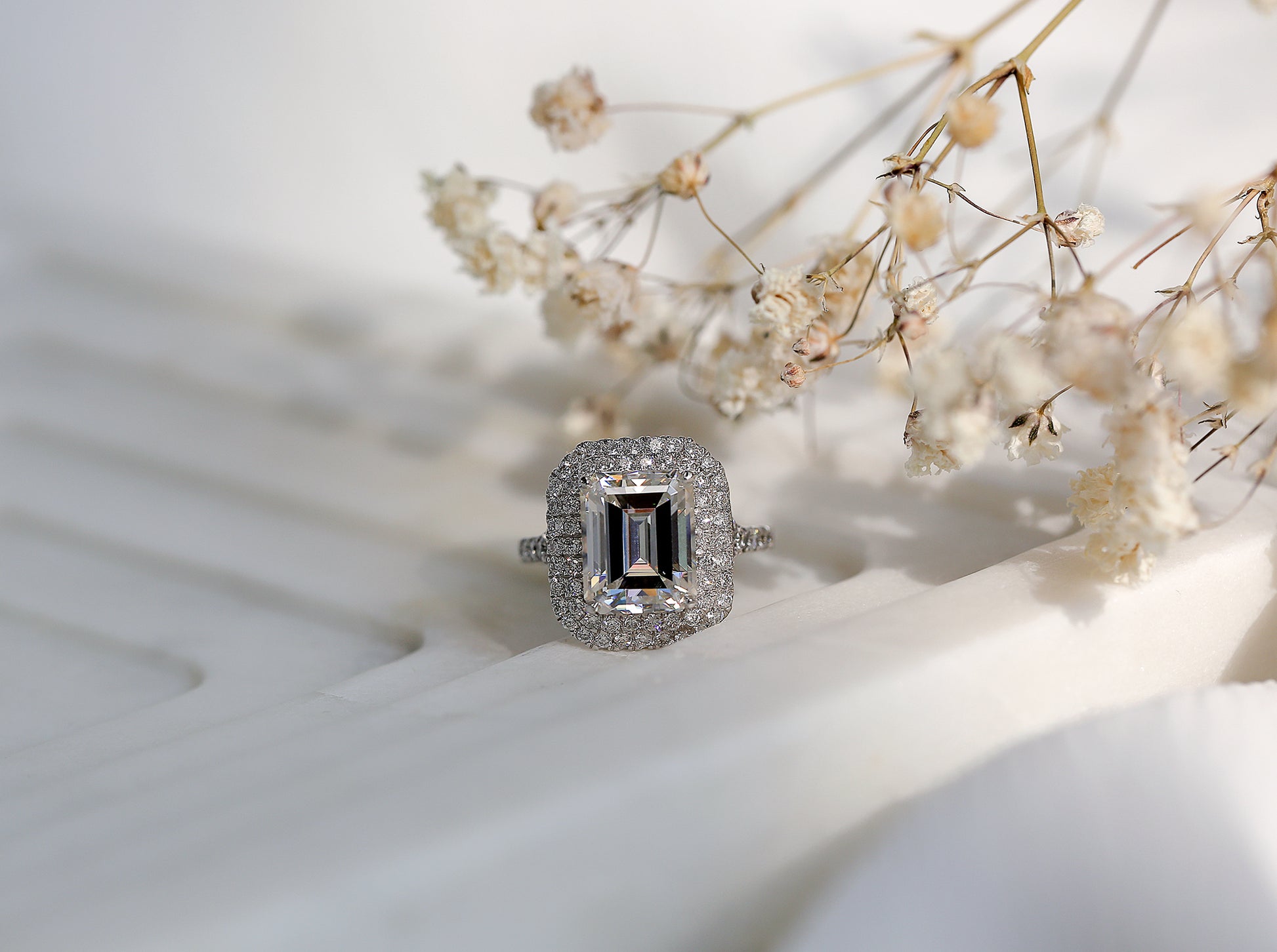 4.6 Carat Moissanite Emerald Vida Ring