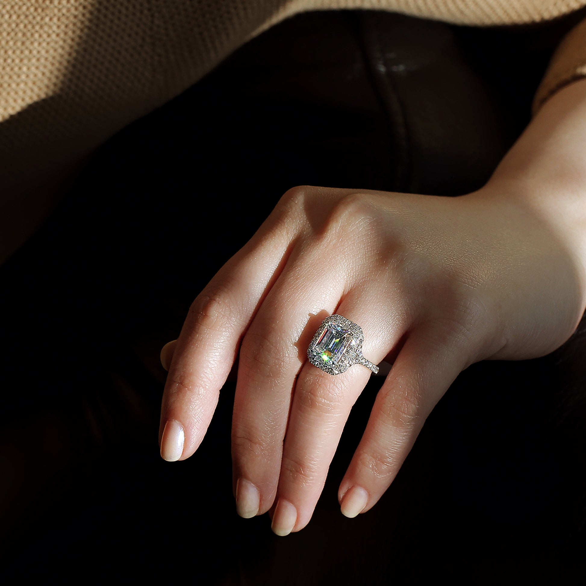 4.6 Carat Moissanite Emerald Vida Ring