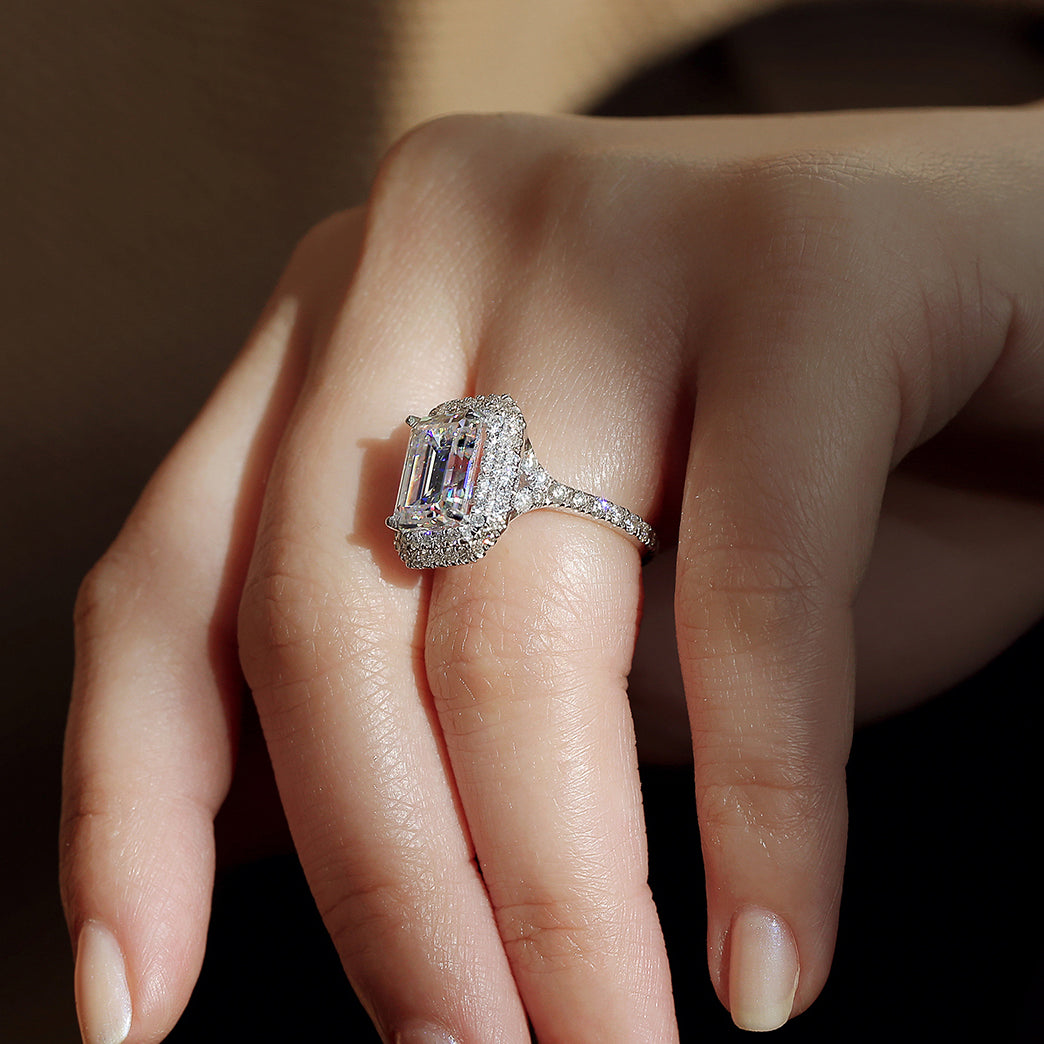 4.6 Carat Moissanite Emerald Vida Ring
