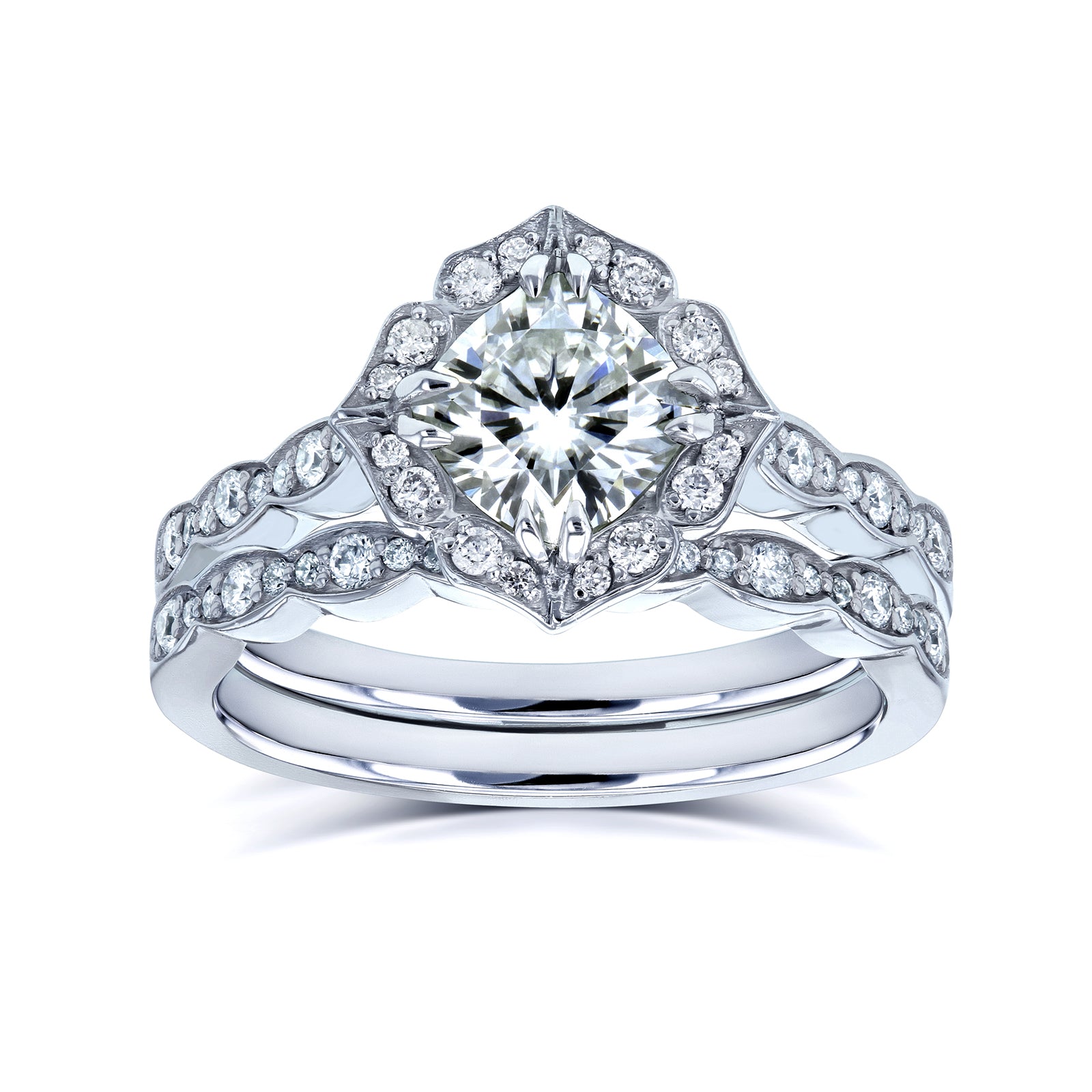 1.5 Carat Moissanite Jasmine Bridal Set