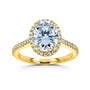Oval Halo Engagement Ring in Yellow Gold