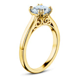 1ct Volutes Double Prong Cushion Ring