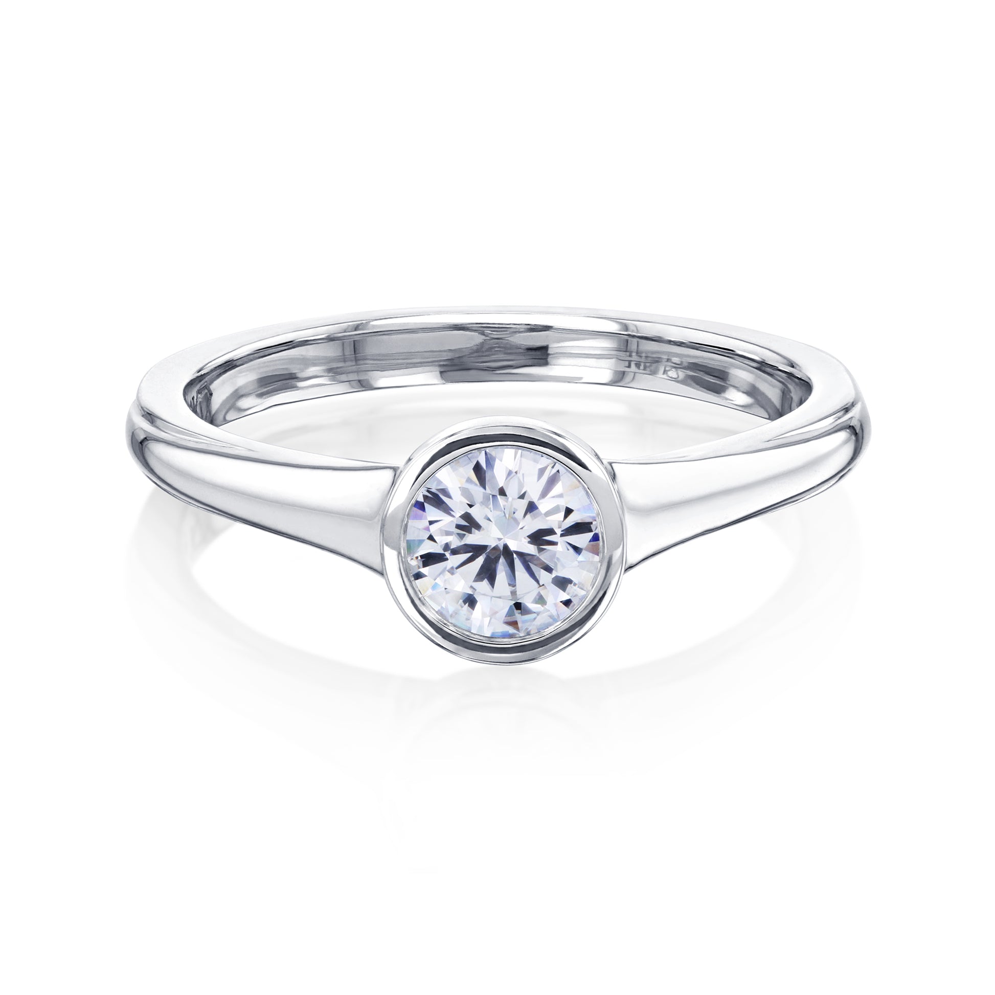 0.5 Carat Moissanite Round Berlin Ring