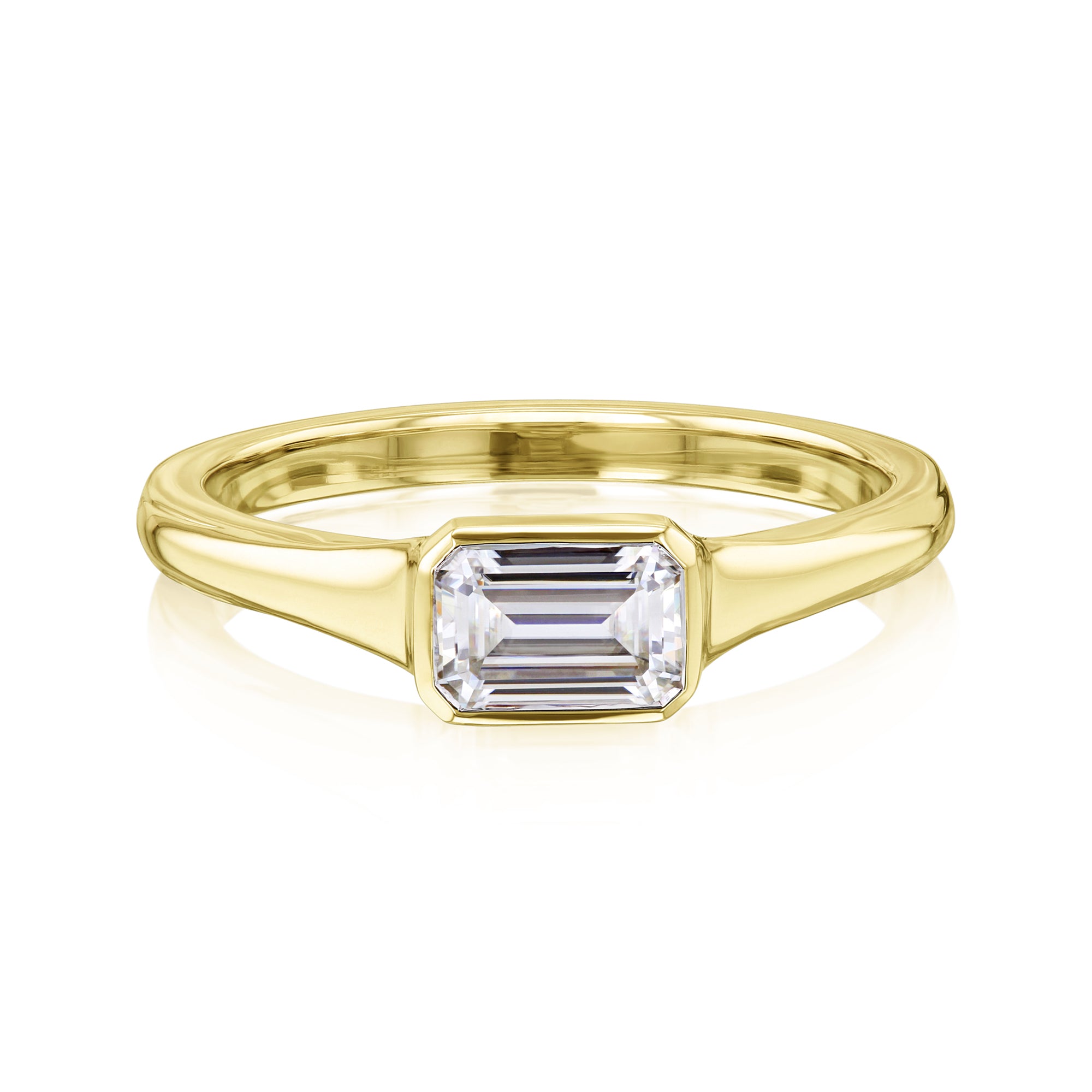 0.5 Carat Moissanite Emerald Berlin Ring (DEF/VS)