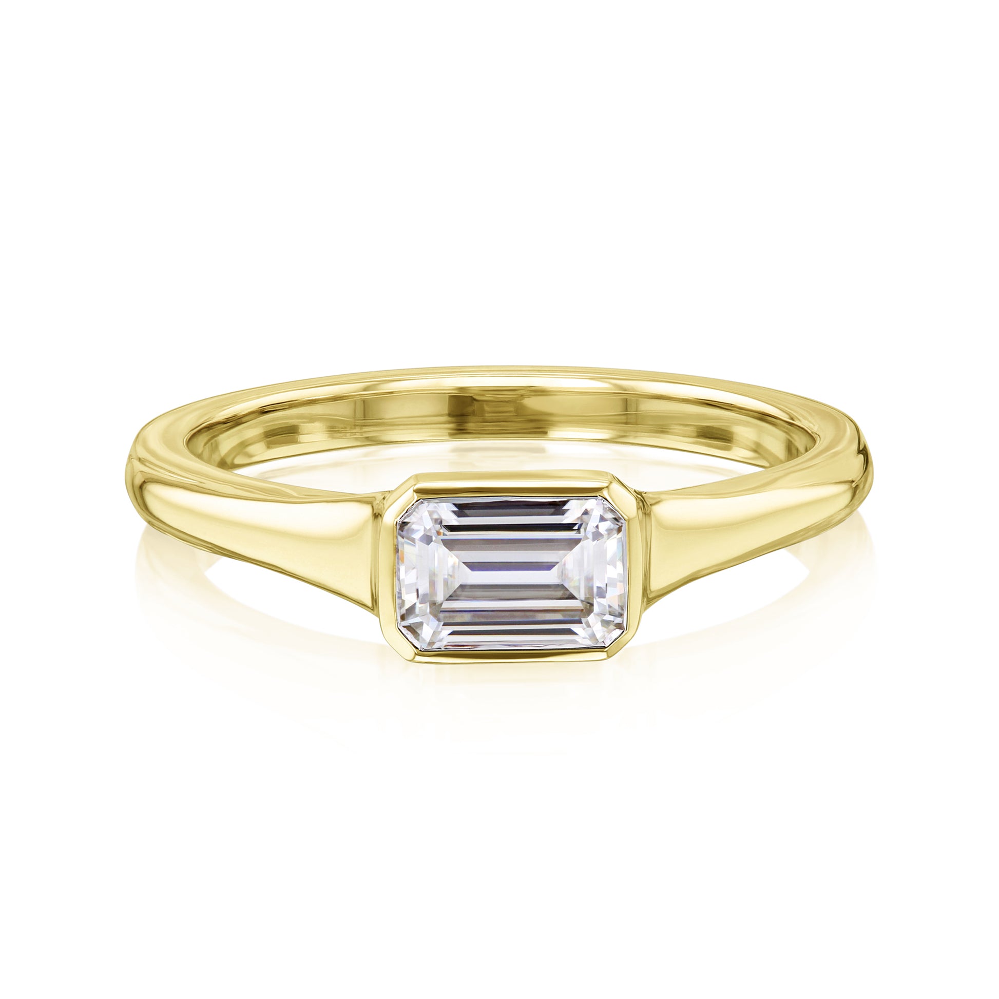 0.5 Carat Moissanite Emerald Berlin Ring (DEF/VS)