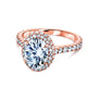 2.8 Carat Moissanite and Natural Diamond Ornate Basket Ring - rose gold option