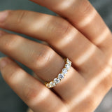 anel de eternidade de diamante tdw de 3 quilates - tamanho 7,5 apenas