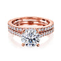 2.88 Carat Moissanite Vietta Bridal Set in Rose Gold