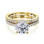 2.88 Carat Moissanite Vietta Bridal Set in Yellow Gold