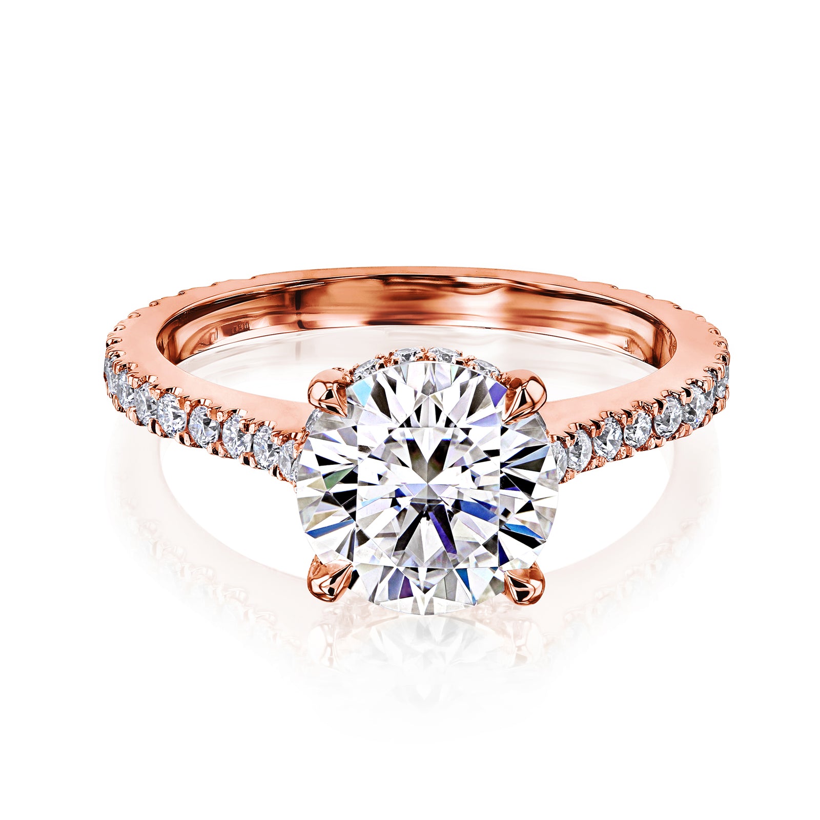 2.5 Carat Moissanite and Diamond Vietta Ring