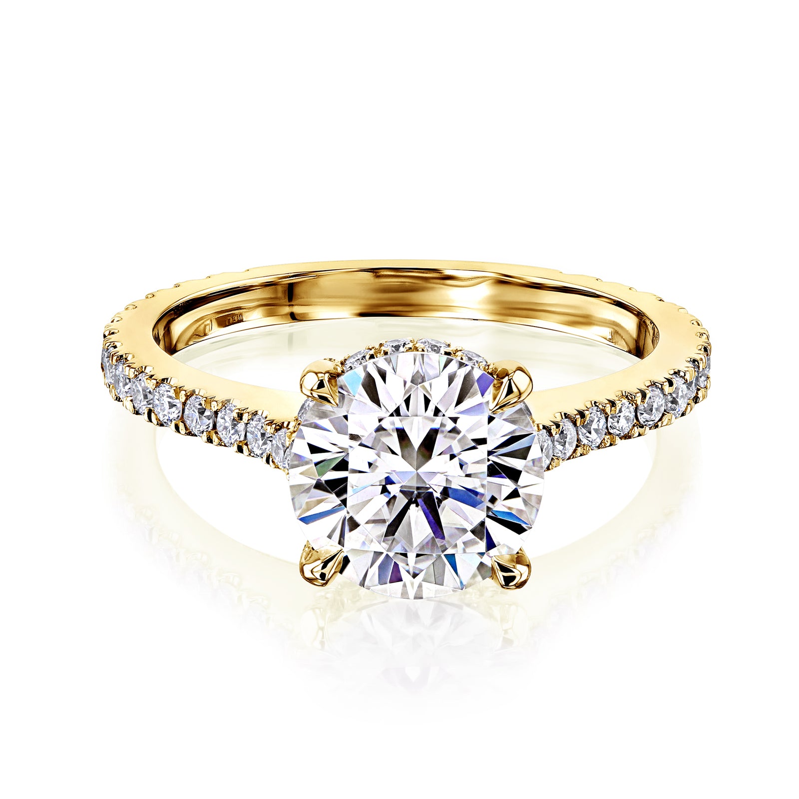 2.5 Carat Moissanite and Diamond Vietta Ring
