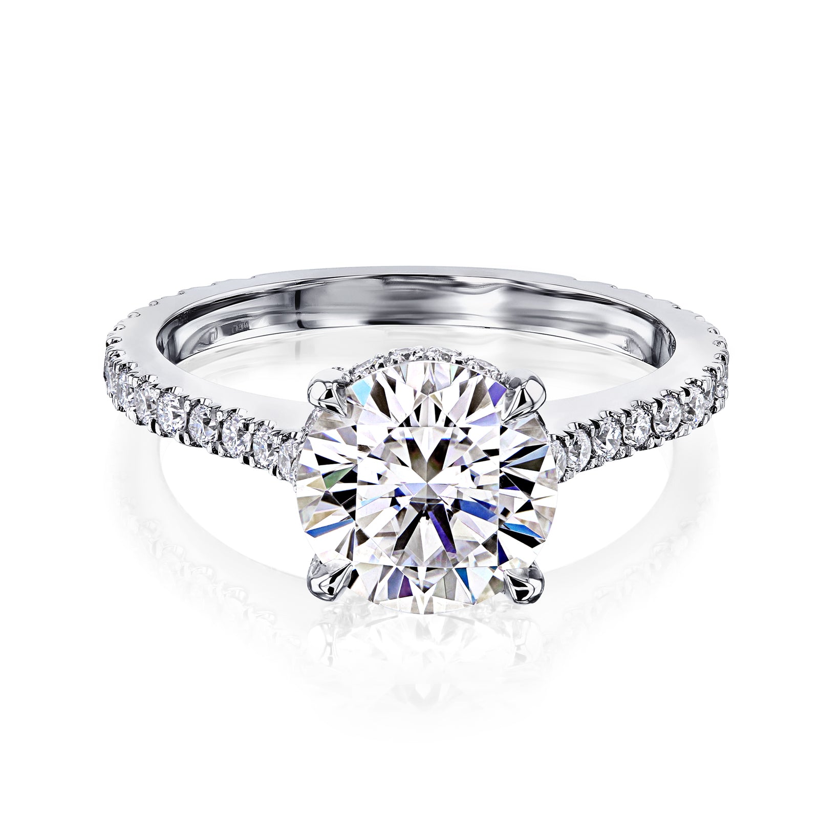 2.5 Carat Moissanite and Diamond Vietta Ring