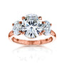4 Carat Oval 3-Stone Elena Ring