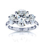 4 Carat Oval 3-Stone Elena Ring