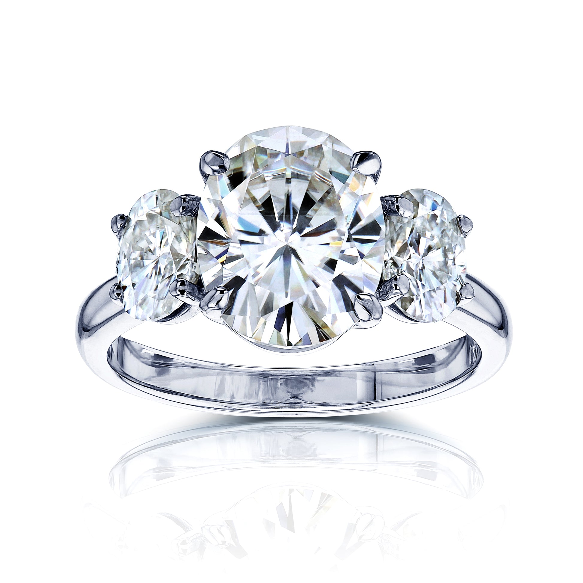 4 Carat Oval 3-Stone Elena Ring
