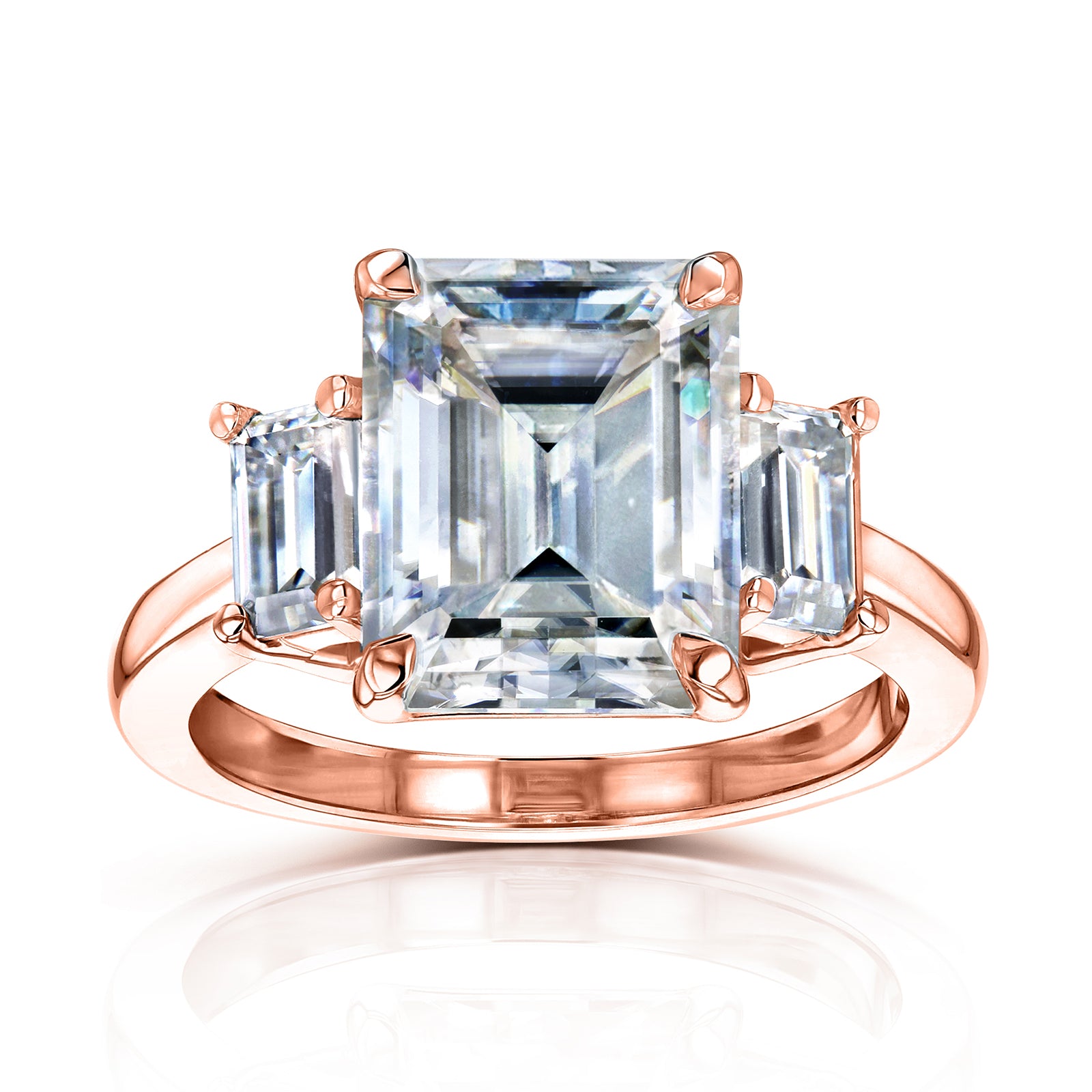 4.1 Carat Moissanite 3-Stone Evelyn Ring