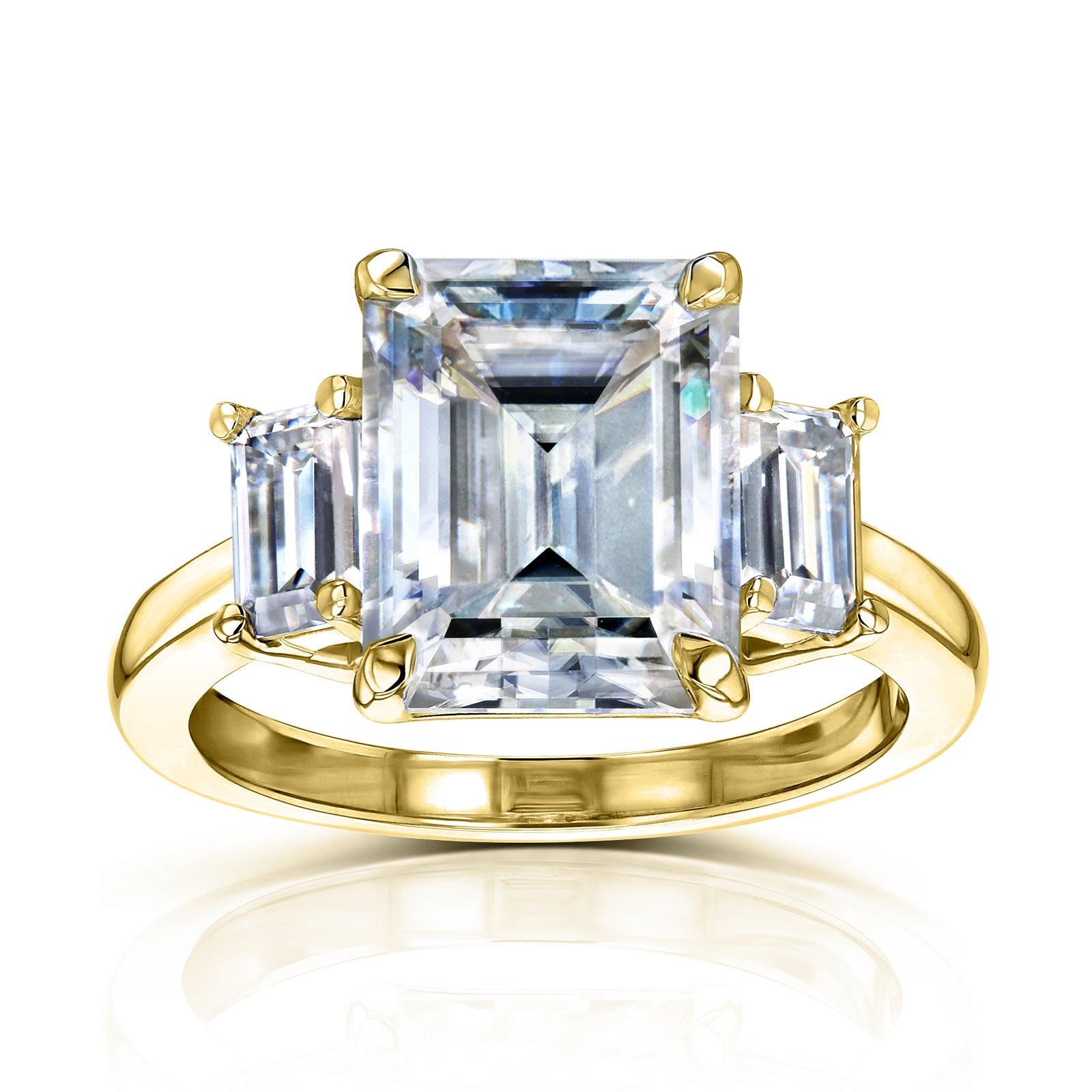 4.1 Carat Moissanite 3-Stone Evelyn Ring