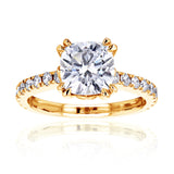 2.45 Carat Moissanite Cushion Madison Ring