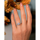 2.45 Carat Moissanite Cushion Madison Ring