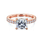 2.25 Carat Moissanite and Diamond Princess Madison Ring - rose gold option