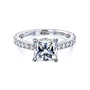 2.25 Carat Moissanite and Diamond Princess Madison Ring - white gold option