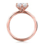 Kobelli 6-Prong Solitaire Plain Solid Gold Band Floating Tulip Setting Engagement Ring