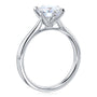 Kobelli 6-Prong Solitaire Plain Solid Gold Band Cathedral Engagement Ring