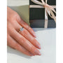 Kobelli 6-Prong Solitaire Plain Solid Gold Band Cathedral Engagement Ring