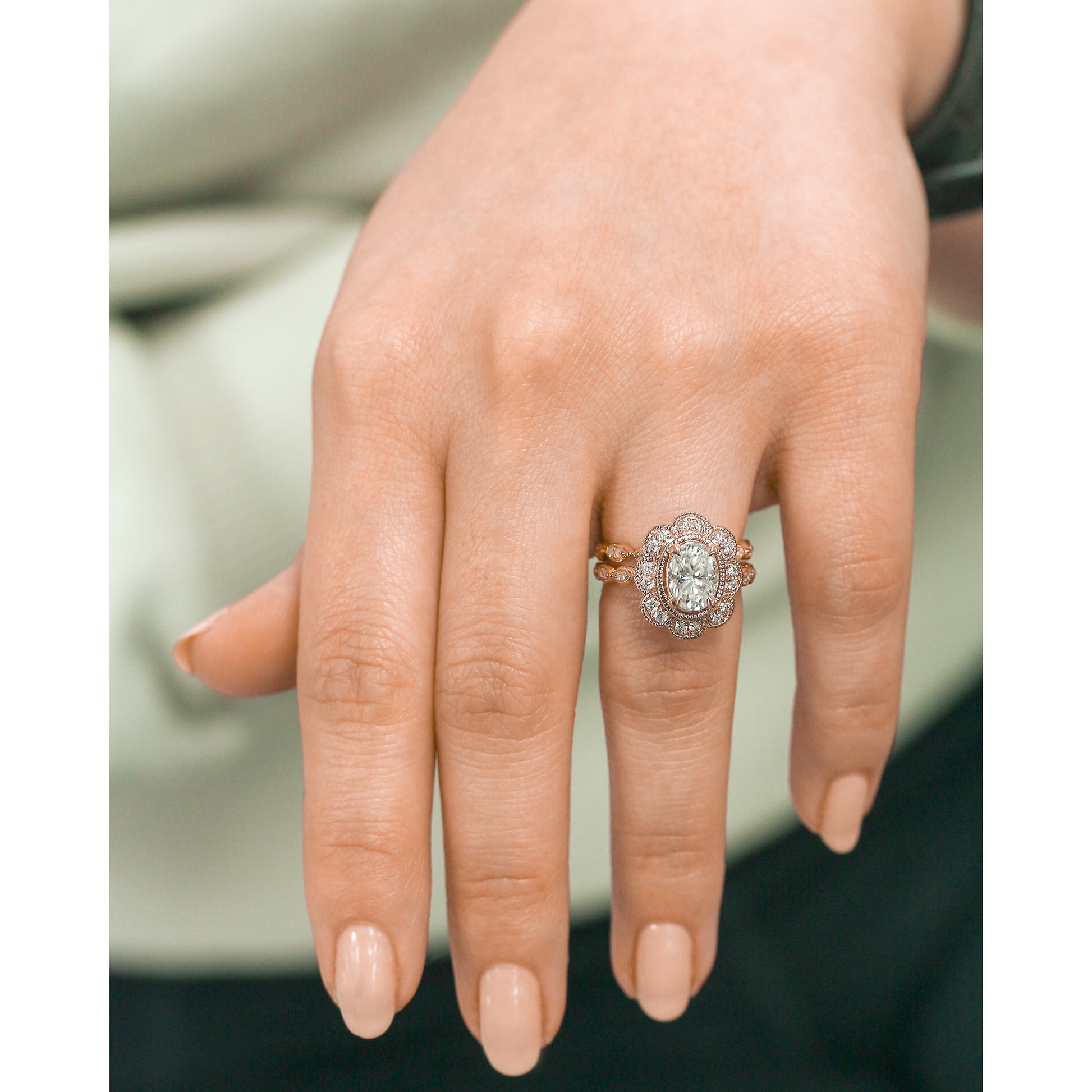 0.14 Carat Natural Diamond Royal Wing Ring