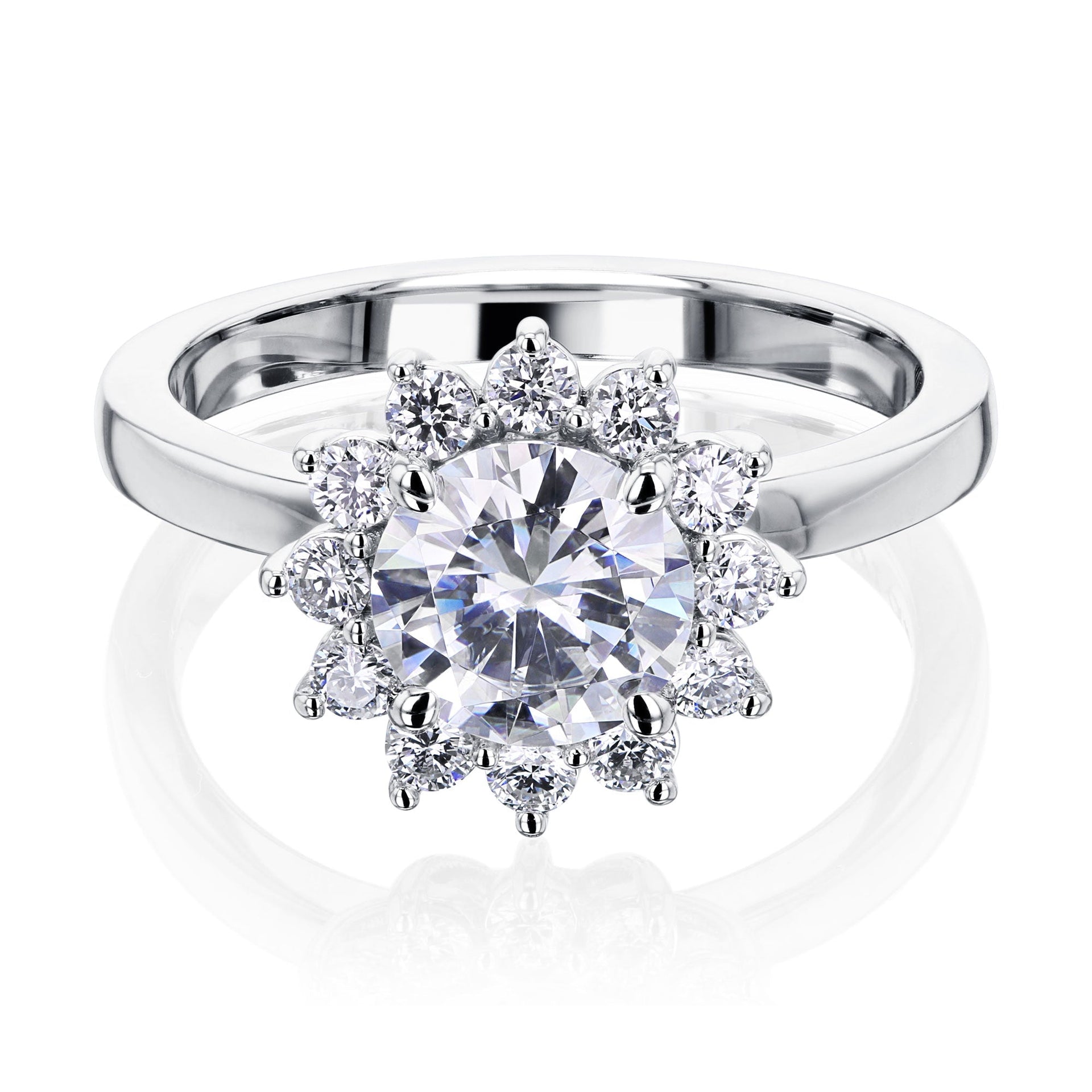 Kobelli Certified Lab Grown Diamond Engagement Ring Himawari