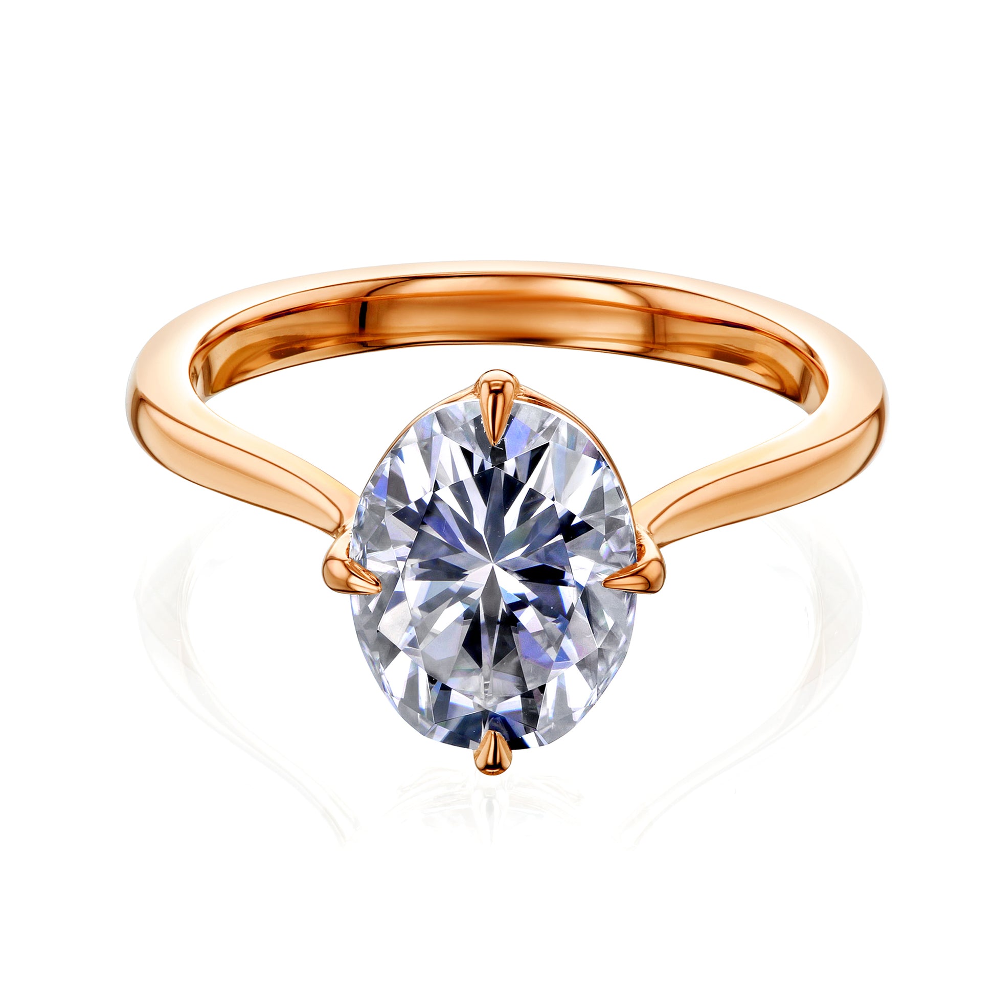 2.1 Carat Moissanite Solitaire Oia (ee-ah) Ring