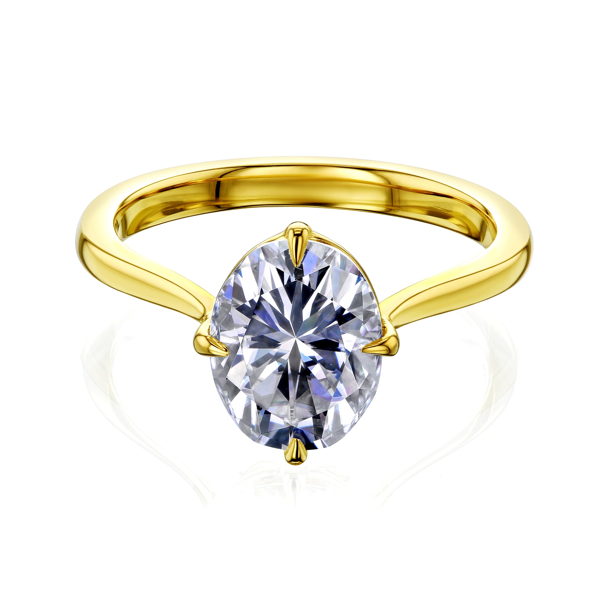 2.1 Carat Moissanite Solitaire Oia (ee-ah) Ring