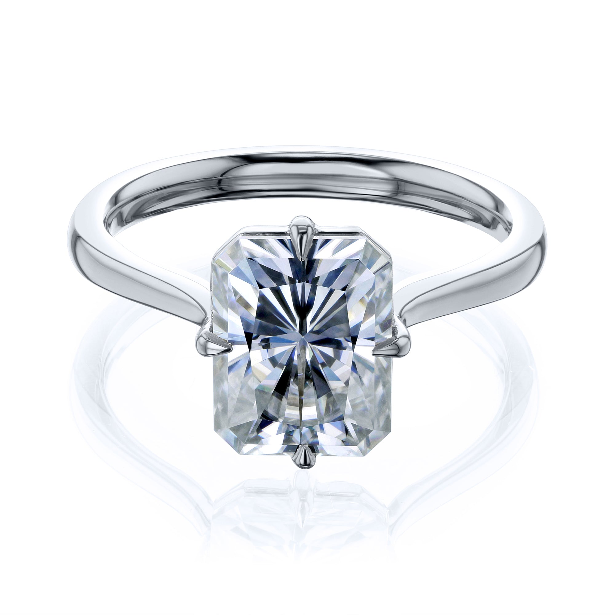 Kobelli 2.7ct Radiant Moissanite Solitaire Compass Engagement Ring - Rhodes