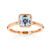 Lab Grown Diamond Solitaire Asscher Bezel Ring