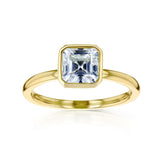 Lab Grown Diamond Solitaire Asscher Bezel Ring