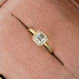 Kobelli 1.25 Carat Lab Grown Diamond Bezel Solitaire Asscher Ring