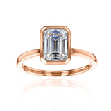 Kobelli 1.75ct Emerald Diamond Bezel Solitaire Engagement Ring