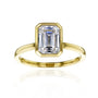 Kobelli 1.75ct Emerald Diamond Bezel Solitaire Engagement Ring