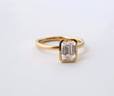 Kobelli 1.75ct Emerald Diamond Bezel Solitaire Engagement Ring
