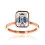 Kobelli 2.5ct Emerald Diamond Bezel Solitaire Engagement Ring